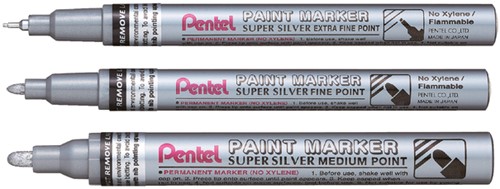 viltstift Pentel MFP10 ronde punt  0.7mm zilver-2