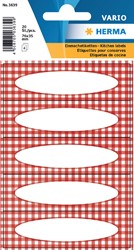 Etiket Herma keuken ruit rood