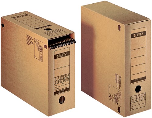 Archiefdoos Leitz Premium 120x275x325mm met afsluitklep bruin