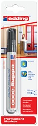 Viltstift edding 3000 rond zwart 1.5-3mm blister