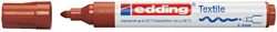 Viltstift edding 4500 textiel rond bruin 2-3mm