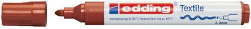 Viltstift edding 4500 textiel rond bruin 2-3mm