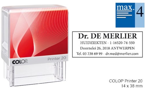 Tekststempel Colop Printer 20 personaliseerbaar rood