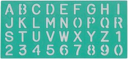 Lettersjabloon Linex 30mm hoofdletters/letters/cijfers
