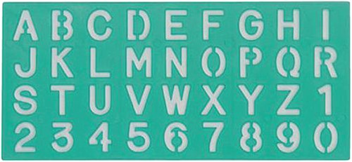 Lettersjabloon Linex 30mm hoofdletters/letters/cijfers