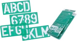 Lettersjabloon Linex 100mm hoofdletters/letters/cijfers