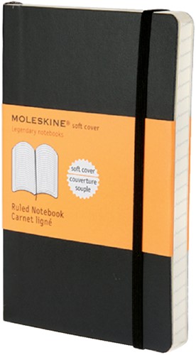Notitieboek Moleskine pocket 90x140mm lijn zwart