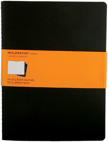 Schrift Moleskine XL 190x250mm lijn 240blz zwart