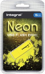 USB stick 2.0 Integral Neon USB-A 16GB geel
