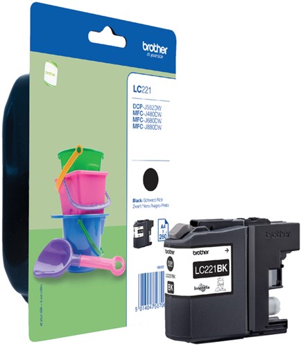 Inktcartridge Brother LC-221 zwart
