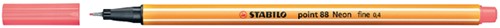 Fineliner STABILO point 88/040 neon rood