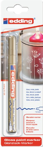 Viltstift edding 751 lakmarker rond goud 1-2mm blister