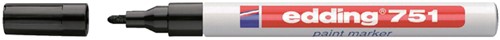Viltstift edding 751 lakmarker rond zwart 1-2mm