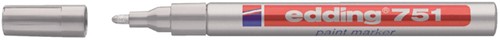 Viltstift edding 751 lakmarker rond zilver 1-2mm