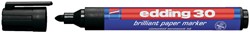 Viltstift edding 30 brilliant rond zwart 1,5-3mm