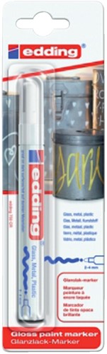 Viltstift edding 750 lakmarker wit 2-4mm blister