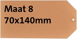 Label karton nr8 200gr 70x140mm chamois 1000stuks