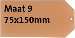 Label karton nr9 200gr 75x150mm chamois 1000stuks