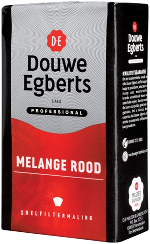 Koffie Douwe Egberts snelfiltermaling Melange Rood 250gr-2