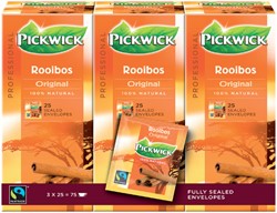 Thee Pickwick Fair Trade rooibos 25 zakjes van 1.5gr