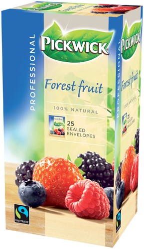 Thee Pickwick Fair Trade bosvruchten 25 zakjes van 1.5gr-3
