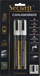 Krijtstift Securit SMA-510 schuin wit 2-6mm blister à 2st