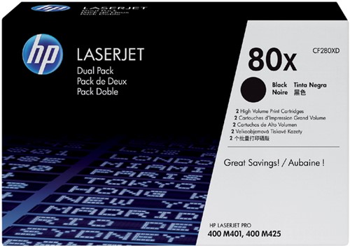 Tonercartridge HP CF280XD 80X zwart 2x HC
