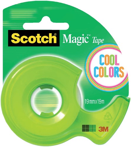 Plakbandafroller Scotch CC +1rol magic tape 19mmx19m strip
