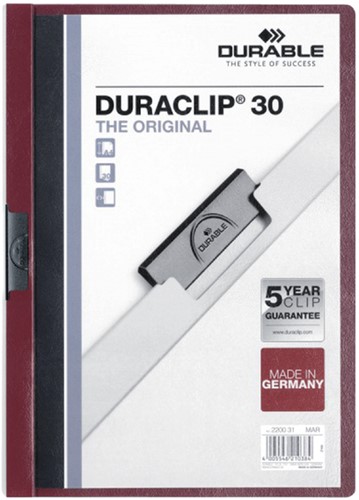 Klemmap Durable 2200 A4 3mm aubergine
