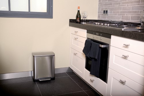 Afvalbak pedaalemmer E-Cube RVS mat rechthoekig 9+10liter-2