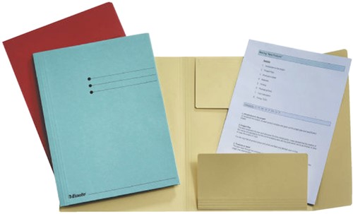 Dossiermap Esselte 275gr 3kleppen geel-2