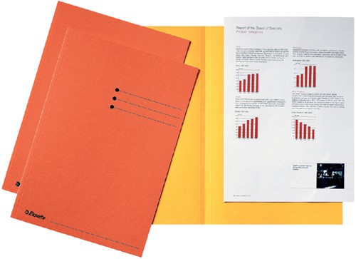 Inlegmap Esselte 180gr karton oranje