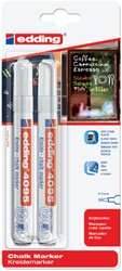 Krijtstift edding 4095 rond wit 2-3mm blister 2stuks