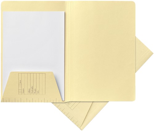 Binnenmap Jalema A4 160gr met flap lichtgeel