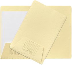 Binnenmap Jalema folio 160gr met flap lichtgeel