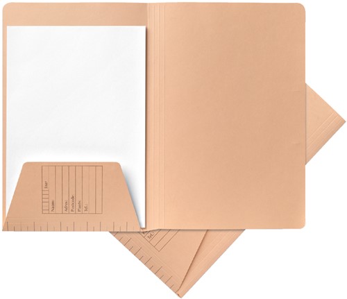 Binnenmap Jalema A4 225gr met flap chamois
