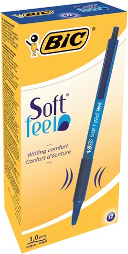 Balpen Bic Soft Feel Clic Grip blauw medium-2