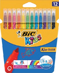 Viltstift Bic 217 kid couleur 750 assorti medium etui à 12st