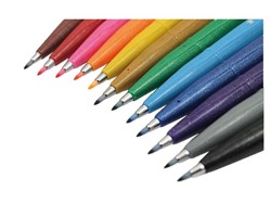 Felt-tip pens with brush tip