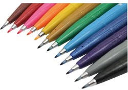 Felt-tip pens with brush tip