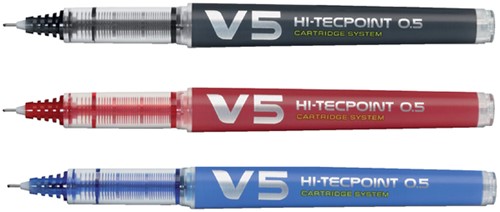 Rollerpen PILOT begreen Hi-Tecpoint V5 0,3mm zwart-2