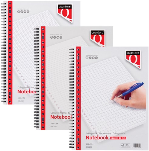 Collegeblok Quantore A4 23-gaats 4 tabs lijn 100vel-2
