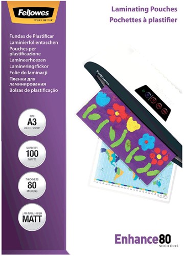 Lamineerhoes Fellowes A3 2x80micron mat 100stuks-3