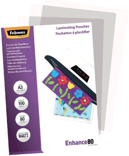 Lamineerhoes Fellowes A3 2x80micron mat 100stuks-2