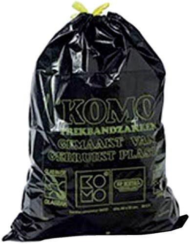 Vuilniszak Komo 60l met trekband 15 stuks op rol-2
