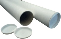 Verzendkoker CleverPack A3 +doppen 330x29.7x1.2 wit 5stuks