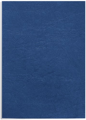 Voorblad Fellowes A4 lederlook royal blauw 100stuks-2