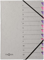 Sorteermap Pagna Easy 12 tabs A4 grijs