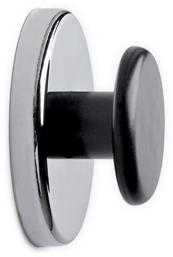 Magneet met knop MAUL 65mm trekkracht 12kg chroom/zwart-3