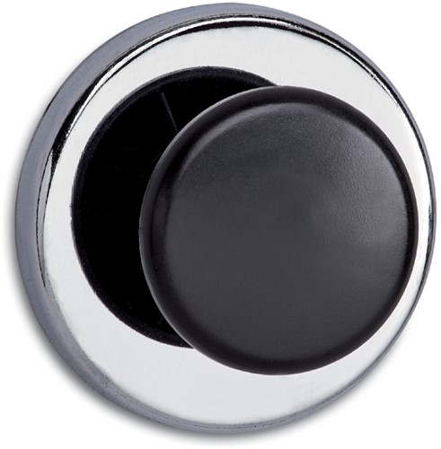 Magneet met knop MAUL 65mm trekkracht 12kg chroom/zwart